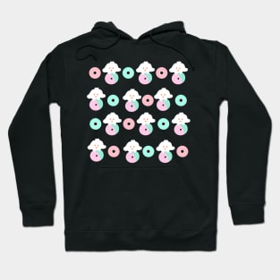 Donut Puppy Pattern Hoodie